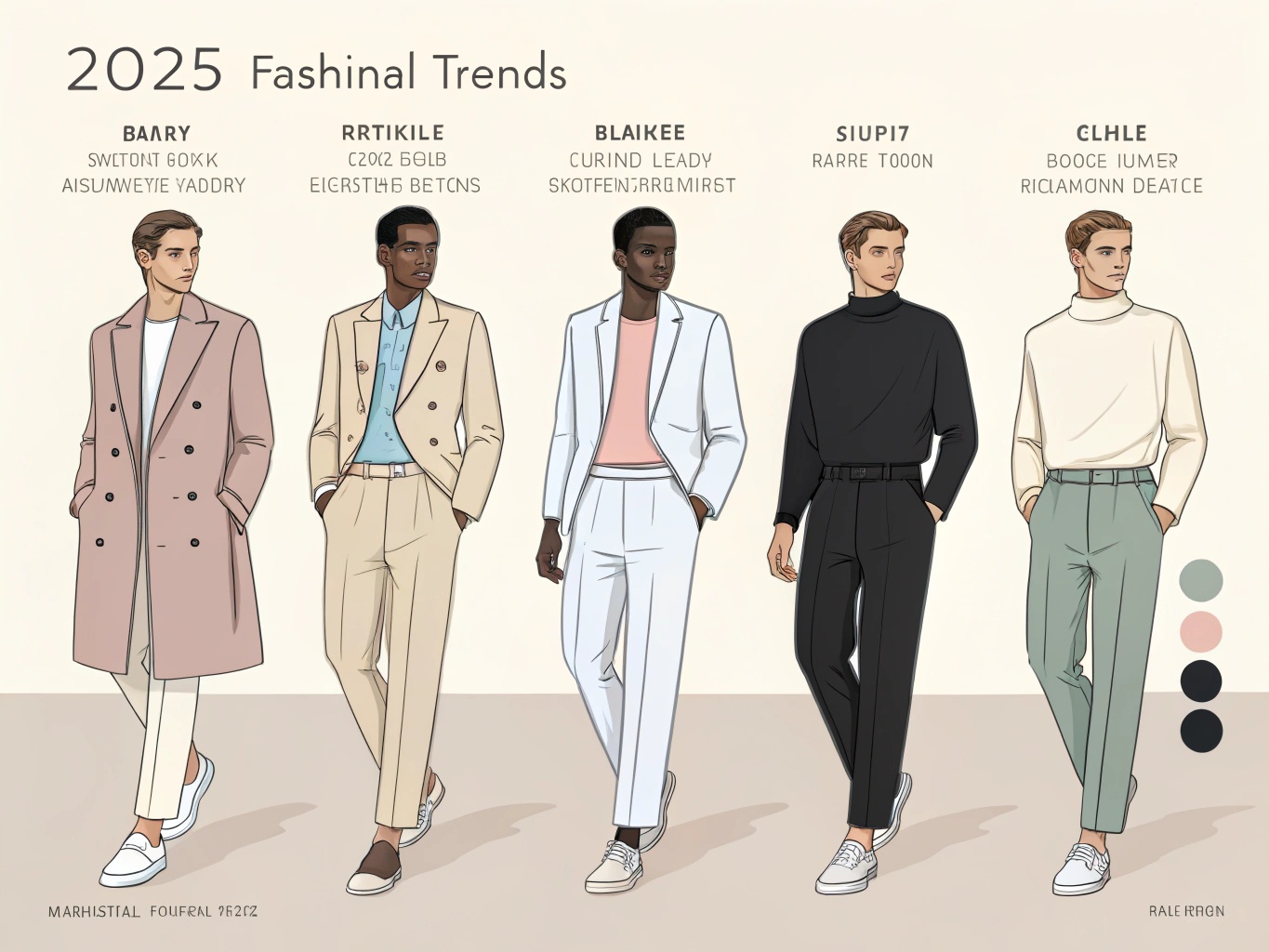 Gam màu xu hướng thời trang nam 2025